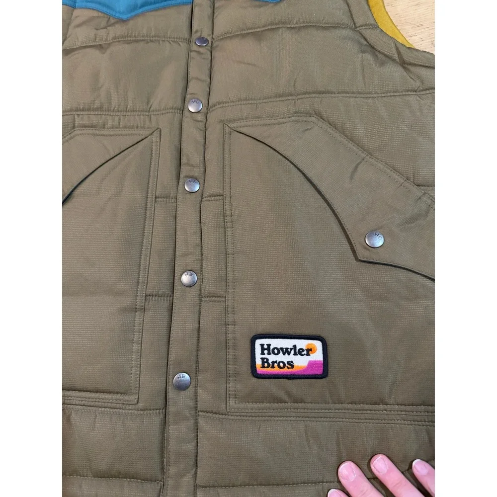 Howler Brothers Rounder Vest Capers/Dark Teal Western Style Puffer Mens Medium - Picture 4 of 6